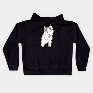 Adorable Three-Legged Tripod Husky Puppy Named Mochi Kids Hoodie